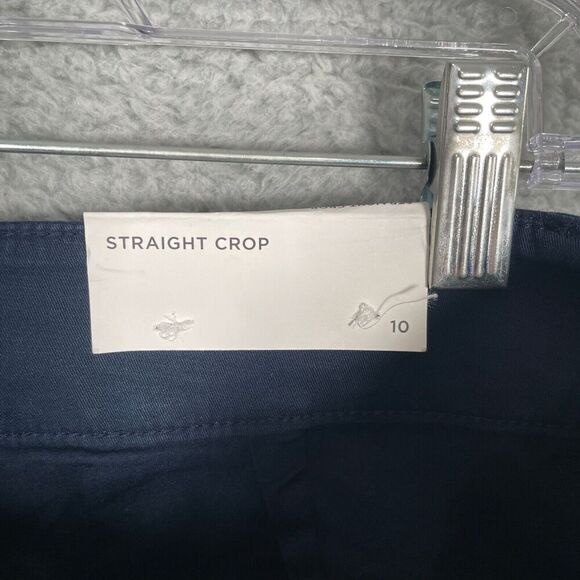 NWT LOFT Women's Straight Crop Chino Pants Size 10 Blue Stretch - Picture 4 of 9
